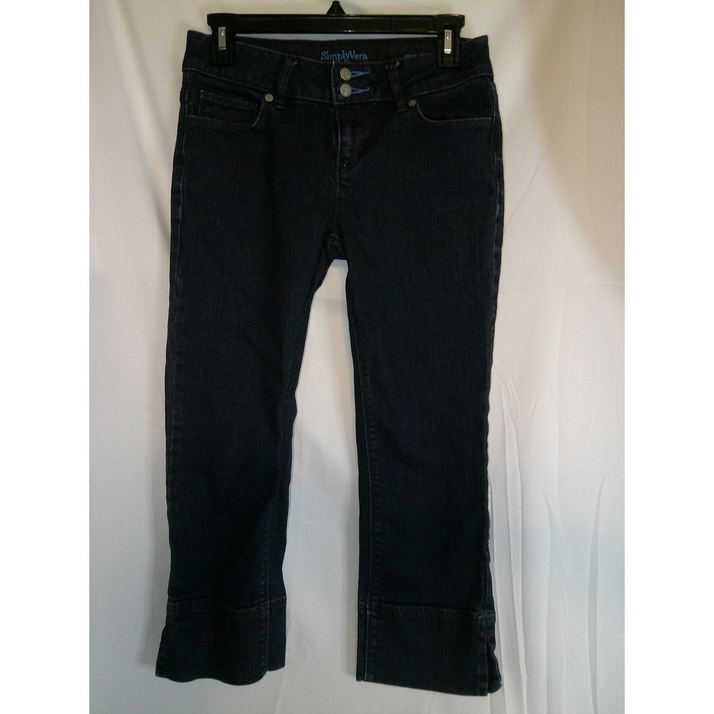 Simply Vera Vera Wang Womens Dark Wash Denim Straight Leg Jeans‎
